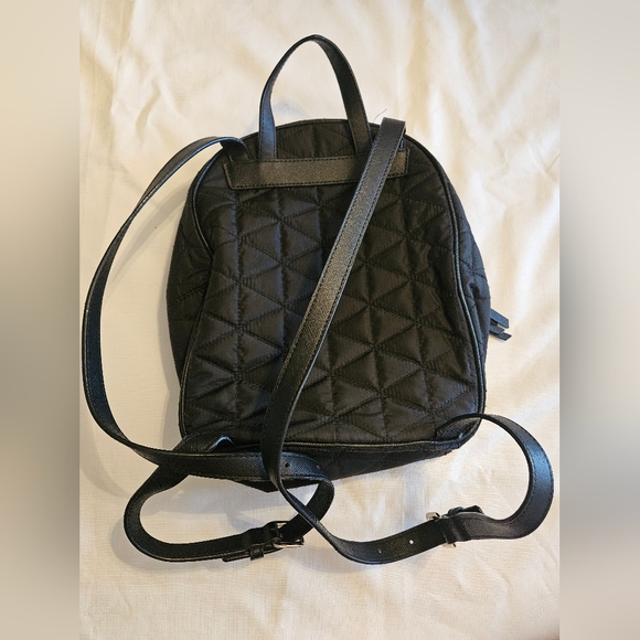 Kate Spade New York Black Quilted Nylon Backpack Gold Hardware - Picture 3 of 10